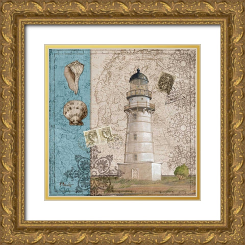 Harbor Point III Gold Ornate Wood Framed Art Print with Double Matting by Brent, Paul