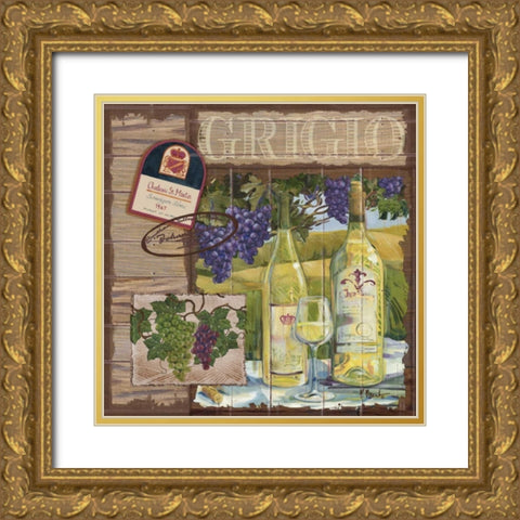 Wine Country Collage I Gold Ornate Wood Framed Art Print with Double Matting by Brent, Paul