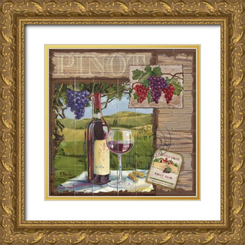 Wine Country Collage II Gold Ornate Wood Framed Art Print with Double Matting by Brent, Paul