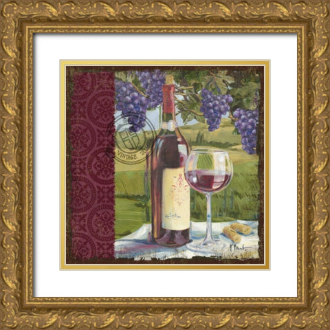At the Vineyard I Gold Ornate Wood Framed Art Print with Double Matting by Brent, Paul