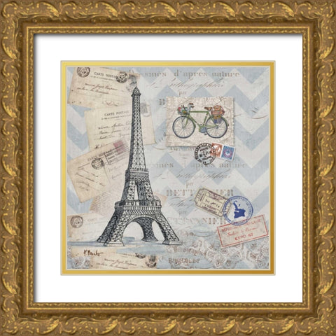 Bon Voyage I Gold Ornate Wood Framed Art Print with Double Matting by Brent, Paul