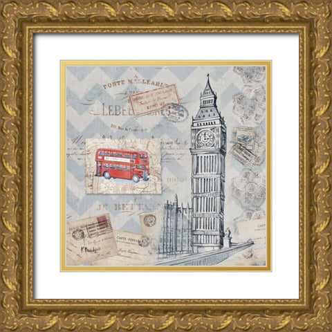 Bon Voyage II Gold Ornate Wood Framed Art Print with Double Matting by Brent, Paul