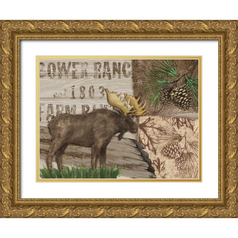 Alpine Collage III Gold Ornate Wood Framed Art Print with Double Matting by Brent, Paul