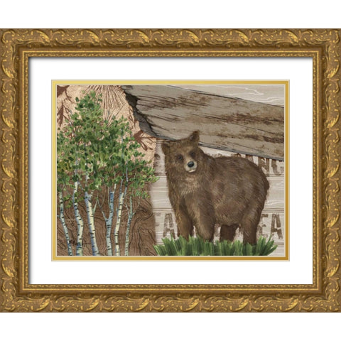 Alpine Collage IV Gold Ornate Wood Framed Art Print with Double Matting by Brent, Paul