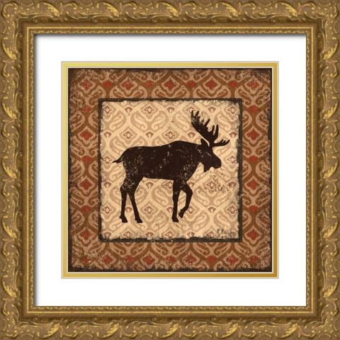Modern Moose Spice I Gold Ornate Wood Framed Art Print with Double Matting by Brent, Paul