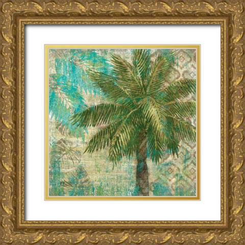 Aqua Escape II Gold Ornate Wood Framed Art Print with Double Matting by Brent, Paul