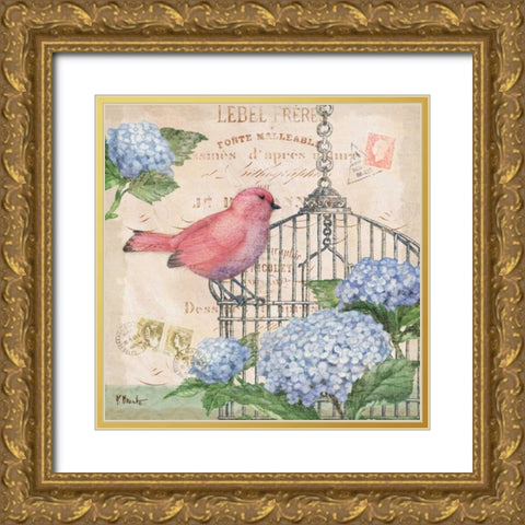 Bella Flora I Gold Ornate Wood Framed Art Print with Double Matting by Brent, Paul