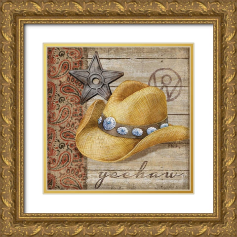 Wild West Hats IV Gold Ornate Wood Framed Art Print with Double Matting by Brent, Paul