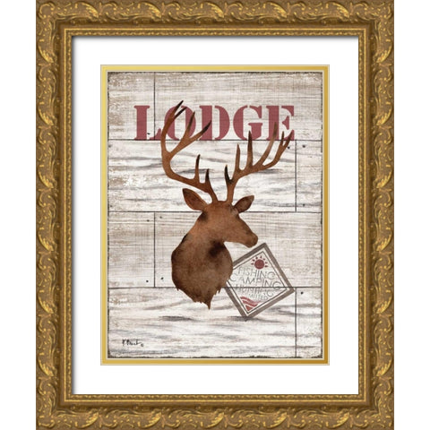 Wilderness Silhouettes I Gold Ornate Wood Framed Art Print with Double Matting by Brent, Paul