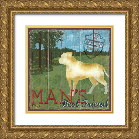 Dog Days IV Gold Ornate Wood Framed Art Print with Double Matting by Brent, Paul