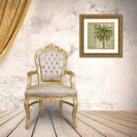 Verde Palm I Gold Ornate Wood Framed Art Print with Double Matting by Brent, Paul
