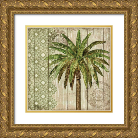 Verde Palm I Gold Ornate Wood Framed Art Print with Double Matting by Brent, Paul