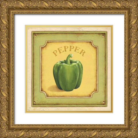 Pepper Gold Ornate Wood Framed Art Print with Double Matting by Brissonnet, Daphne