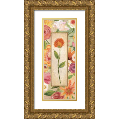 Sweet Romance Panel I Gold Ornate Wood Framed Art Print with Double Matting by Brissonnet, Daphne