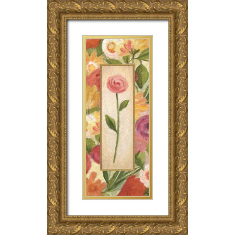 Sweet Romance Panel II Gold Ornate Wood Framed Art Print with Double Matting by Brissonnet, Daphne