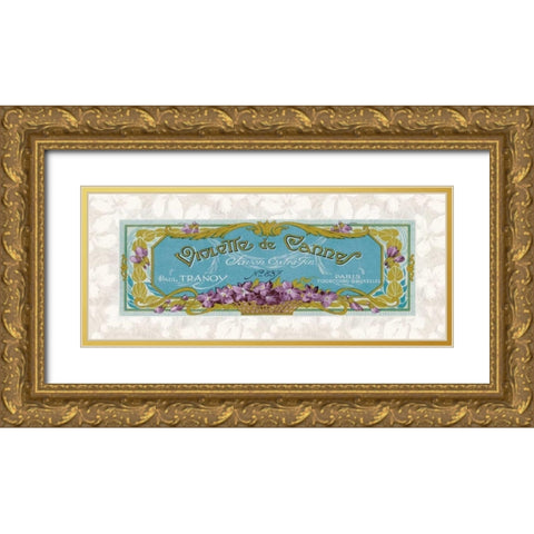 Violette de Cannes Gold Ornate Wood Framed Art Print with Double Matting by Berman, Susan