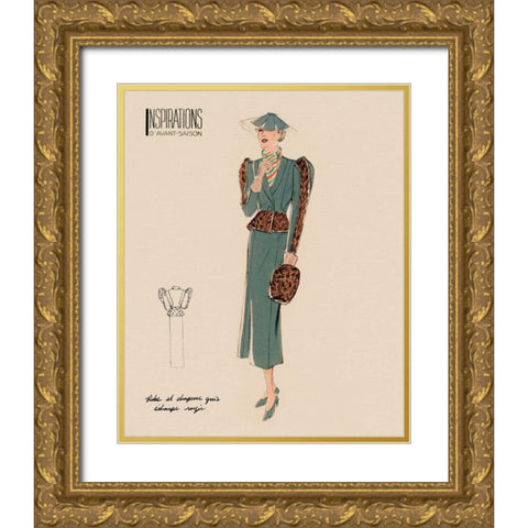 Inspirations III Gold Ornate Wood Framed Art Print with Double Matting by Berman, Susan
