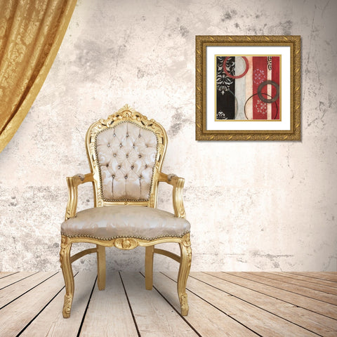 Circular I Gold Ornate Wood Framed Art Print with Double Matting by Burnside, Barbara