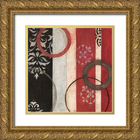 Circular I Gold Ornate Wood Framed Art Print with Double Matting by Burnside, Barbara