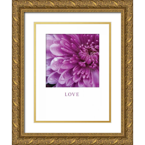 Love Gold Ornate Wood Framed Art Print with Double Matting by Berzel, Erin