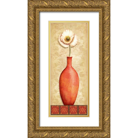 Asian Red II Gold Ornate Wood Framed Art Print with Double Matting by Corbin, Delphine