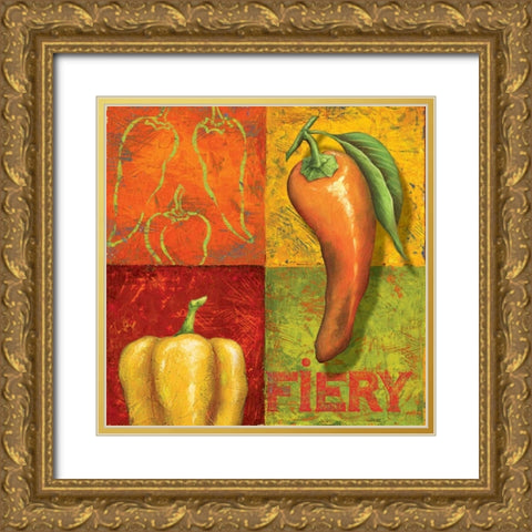 Chili I Gold Ornate Wood Framed Art Print with Double Matting by Corbin, Delphine