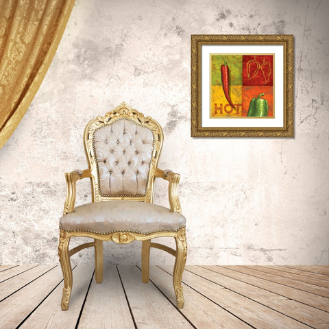Chili III Gold Ornate Wood Framed Art Print with Double Matting by Corbin, Delphine