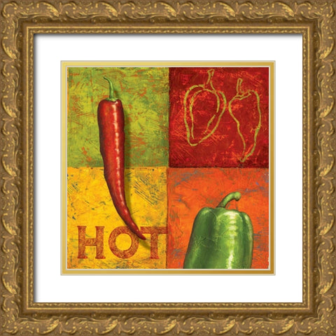Chili III Gold Ornate Wood Framed Art Print with Double Matting by Corbin, Delphine