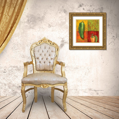 Chili IV Gold Ornate Wood Framed Art Print with Double Matting by Corbin, Delphine