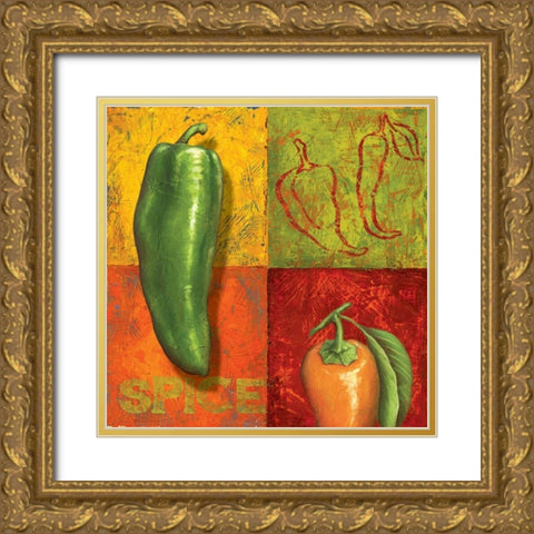 Chili IV Gold Ornate Wood Framed Art Print with Double Matting by Corbin, Delphine