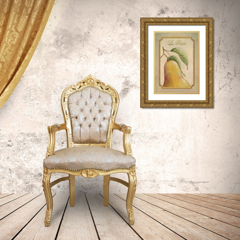 La Poire Gold Ornate Wood Framed Art Print with Double Matting by Corbin, Delphine
