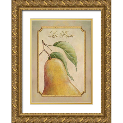 La Poire Gold Ornate Wood Framed Art Print with Double Matting by Corbin, Delphine