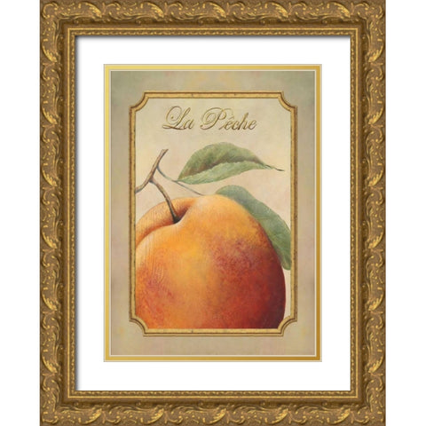 La Peche Gold Ornate Wood Framed Art Print with Double Matting by Corbin, Delphine