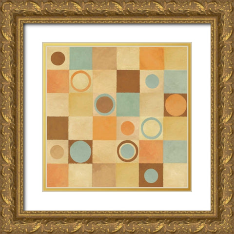Tic Tac Dots I Gold Ornate Wood Framed Art Print with Double Matting by Corbin, Delphine