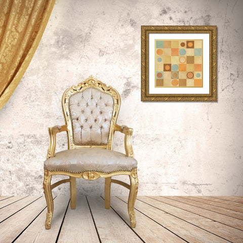 Tic Tac Dots II Gold Ornate Wood Framed Art Print with Double Matting by Corbin, Delphine