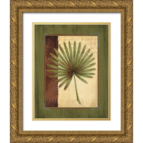 Palm Tropical I Gold Ornate Wood Framed Art Print with Double Matting by Corbin, Delphine