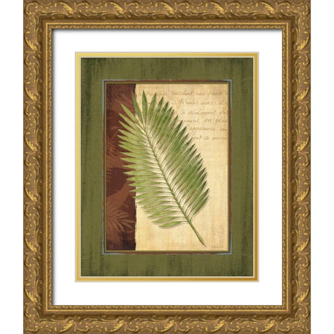 Palm Tropical III Gold Ornate Wood Framed Art Print with Double Matting by Corbin, Delphine
