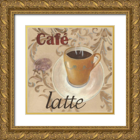 Cafe Latte Gold Ornate Wood Framed Art Print with Double Matting by Davis, Paige