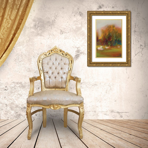 Fall Woods I Gold Ornate Wood Framed Art Print with Double Matting by Dilbeck, Nikki