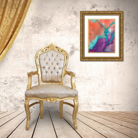 Plum Gold Ornate Wood Framed Art Print with Double Matting by Dilbeck, Nikki