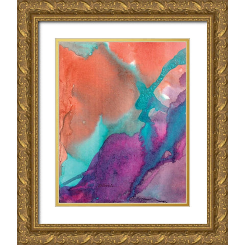 Plum Gold Ornate Wood Framed Art Print with Double Matting by Dilbeck, Nikki