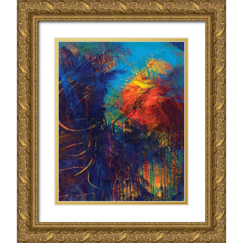 Red Swings By I Gold Ornate Wood Framed Art Print with Double Matting by Dilbeck, Nikki