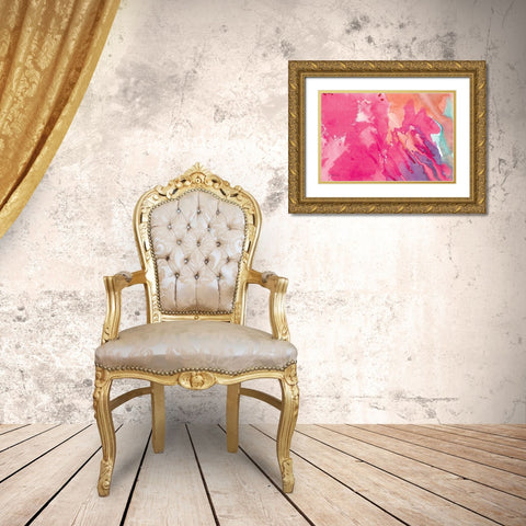 Pink II Gold Ornate Wood Framed Art Print with Double Matting by Nikki, Dilbeck