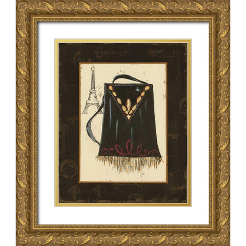 Fashion Purse II Gold Ornate Wood Framed Art Print with Double Matting by Devereux, Sophie