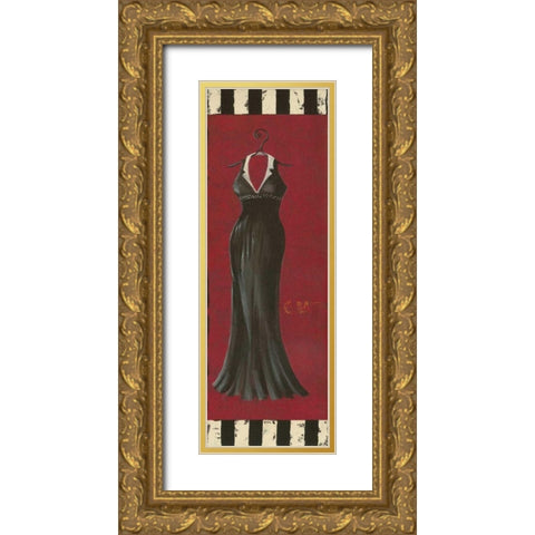 Fancy Dress II Gold Ornate Wood Framed Art Print with Double Matting by Devereux, Sophie