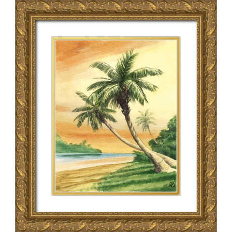 Tropical Dream I Gold Ornate Wood Framed Art Print with Double Matting by Duke, William