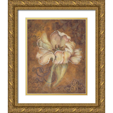 Study in Ecru I Gold Ornate Wood Framed Art Print with Double Matting by Engman, Allyn