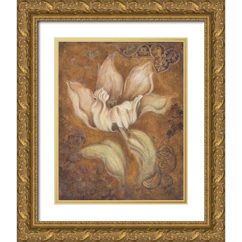 Study in Ecru II Gold Ornate Wood Framed Art Print with Double Matting by Engman, Allyn