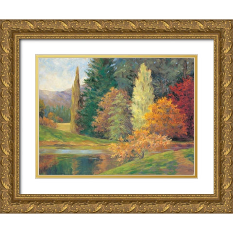 Natures Splendor II Gold Ornate Wood Framed Art Print with Double Matting by Fermanis, Pamela