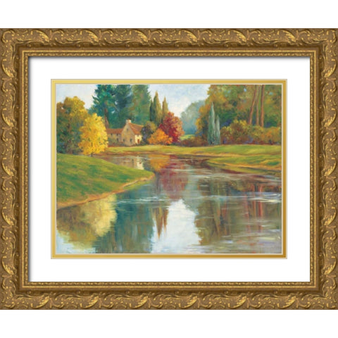 Calm Waters I Gold Ornate Wood Framed Art Print with Double Matting by Fermanis, Pamela